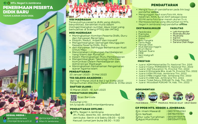 Penerimaan Peserta Didik Baru(PPDB) MTsN 4 Jembrana